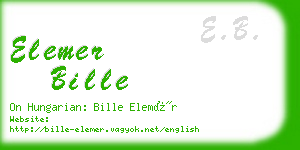 elemer bille business card